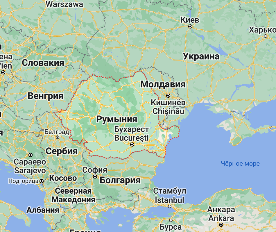 Румыния на карте. Как найти на карте интересные места в Румынии