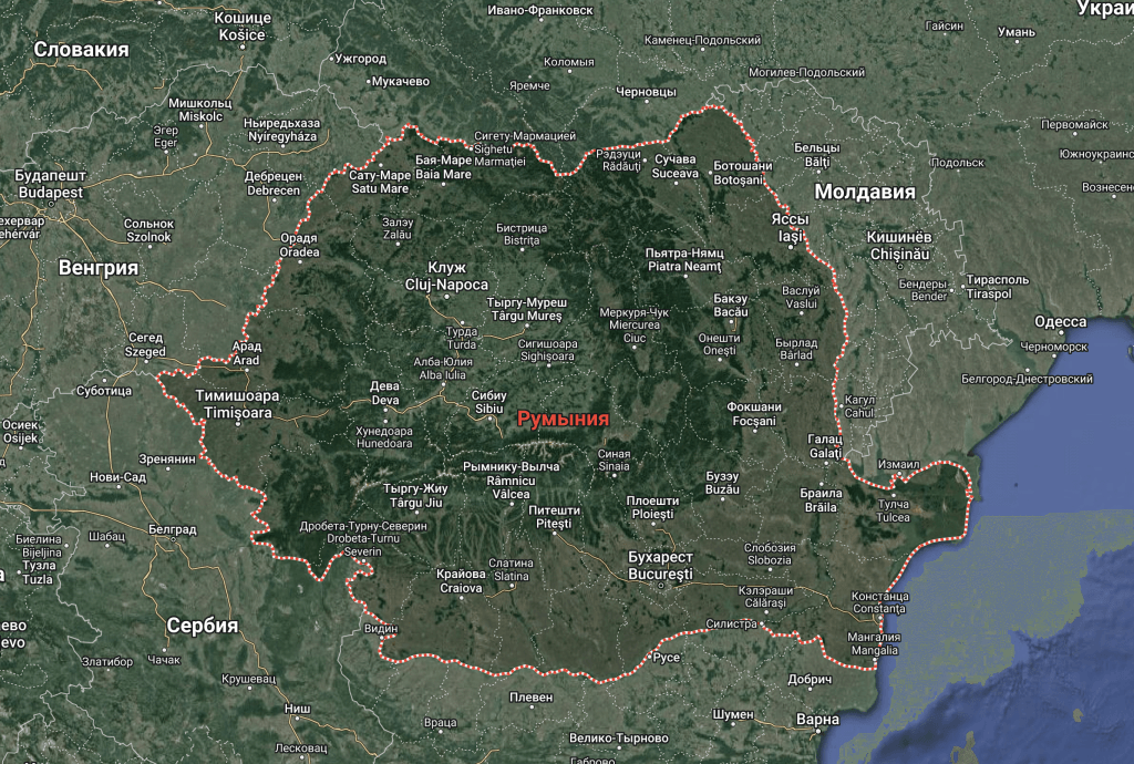 Румыния на карте. Как найти на карте интересные места в Румынии